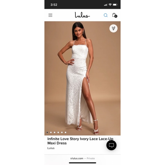 Lulus White Lace Maxi Dress with Slit - Picture 4 of 4